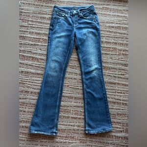 Silver Jeans Womens Sz 26x32 Dark Wash Suki Bootcut Y2K Western Rodeo Distressed